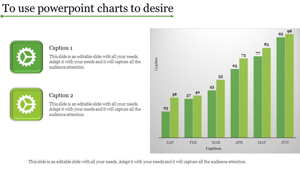Free - Editable PowerPoint charts -Bar chart Model